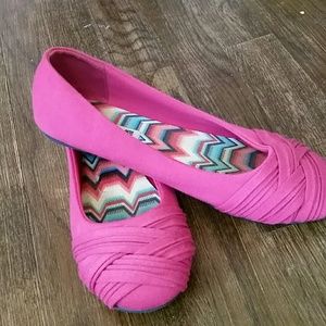 Pink ballet flats